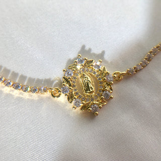 Virgin Mary 24k Gold Filled Bracelet