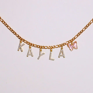 Two Size Costom Name 24k Gold Filled Necklace