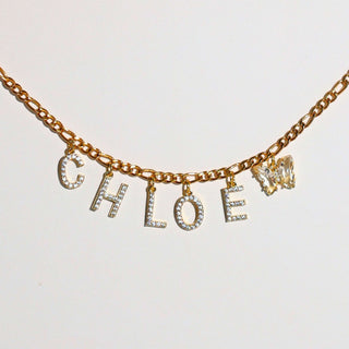 Two Size Costom Name 24k Gold Filled Necklace