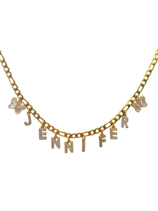 Two Size Costom Name 24k Gold Filled Necklace