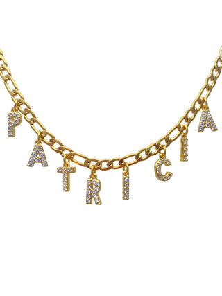 Two Size Costom Name 24k Gold Filled Necklace