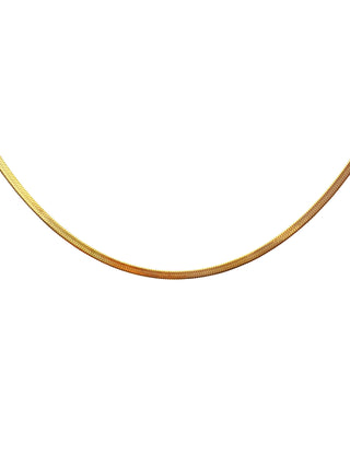 3mm Herringbone 24K Gold Filled Necklace
