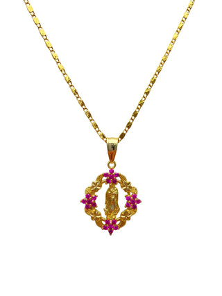Blossom 24k Gold Filled Virgin Mary Necklace