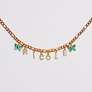 Two Size Costom Name 24k Gold Filled Necklace