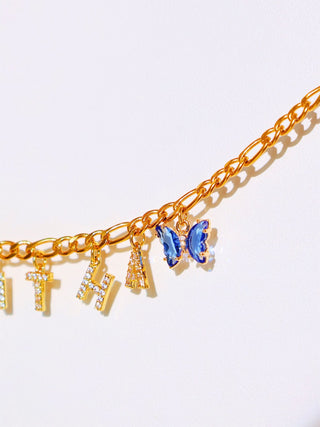 Two Size Costom Name 24k Gold Filled Necklace