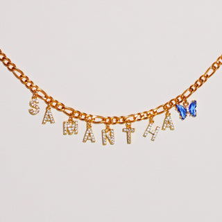 Two Size Costom Name 24k Gold Filled Necklace