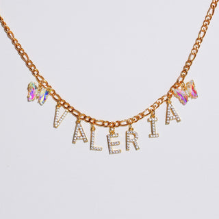 Two Size Costom Name 24k Gold Filled Necklace