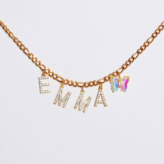 Two Size Costom Name 24k Gold Filled Necklace