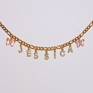 Two Size Costom Name 24k Gold Filled Necklace