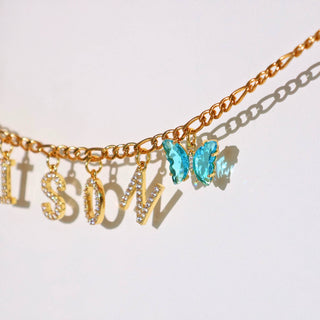Two Size Costom Name 24k Gold Filled Necklace