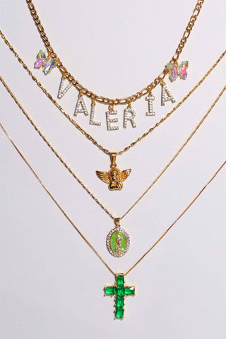 24k Gold Filled Custom Name Layered Necklace Set