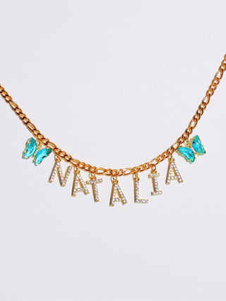 Two Size Costom Name 24k Gold Filled Necklace