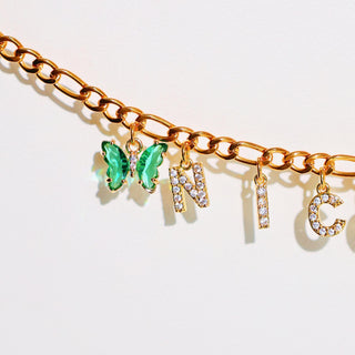 Two Size Costom Name 24k Gold Filled Necklace