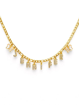 Two Size Costom Name 24k Gold Filled Necklace