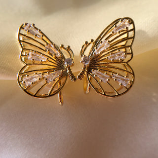 Butterfly 24K Gold Plated Earclips