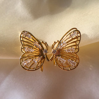 Butterfly 24K Gold Plated Earclips