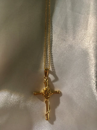 Rose&Cross 24K Gold Filled Necklace
