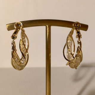 Crystals inside 24K Gold Plated Earrings