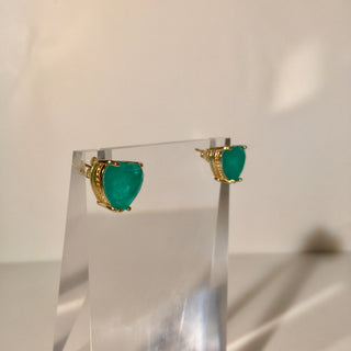 Heart Crystal 18K Gold Plated Earrings