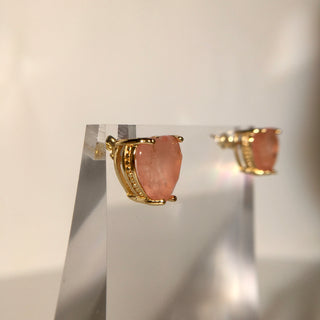 Heart Crystal 18K Gold Plated Earrings