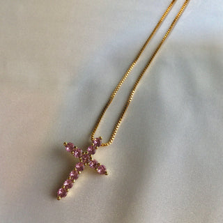 Initial Pink Pearl&Butterfly 24k Gold Filled Layered Necklace Set