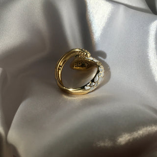 White Snake 24K Gold Filled Ring