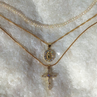 Mary 24k Gold Filled Layered Necklace Set