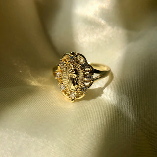 "Hope" Mary 18K Gold Plated Ring