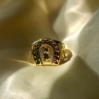 “Faith" Virgin Mary 24K Gold Filled Ring