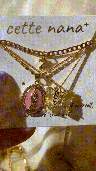 "Mariposa" 24k Gold Filled Layered Necklace Set